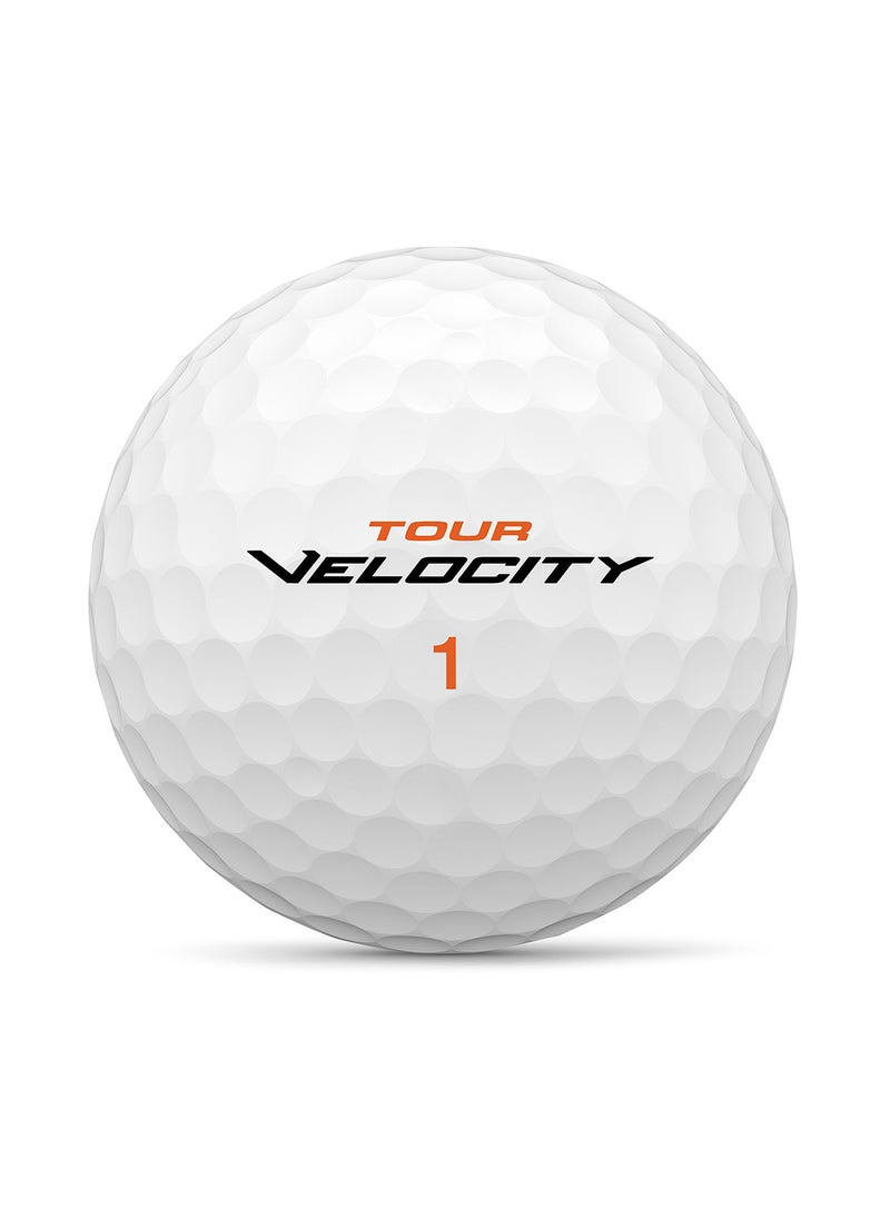 Wilson Tour Velocity Distance Golf Balls, Pack of 15 Balls - White  - Image 2