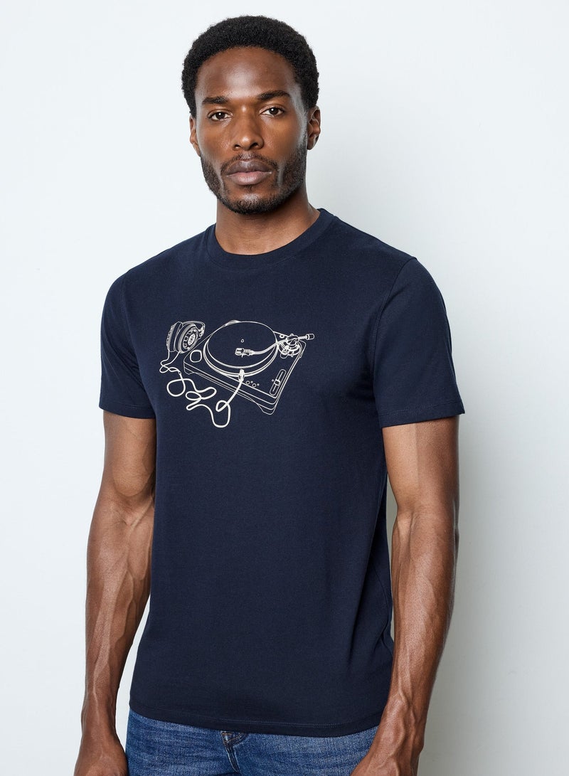 French Connection Short Sleeve Printed T-Shirt - Image 1