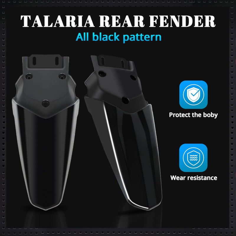 CHANGCHENG Rear Fender for Talaria - Protector Plastic Motorcycle Fender Mudguard for Talaria Sting MX3 MX4 MX5 Freego X2/X2 Pro Electric Dirt Bike Black - Image 2