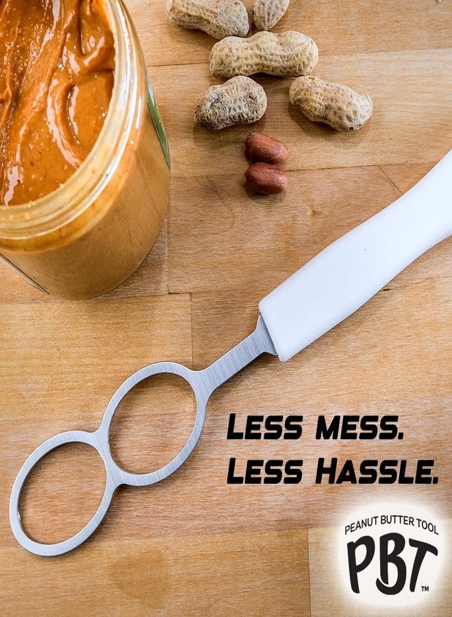 PBT - Peanut Butter Mixer, Stainless Steel Stirring Tool for Natural Peanut Butter, Dough, Yogurt, Sauces, and More - Fits Any Container Size, Less Mess, Dishwasher Safe (WHITE) - Image 5