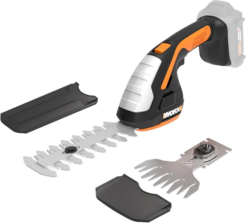 WORX WG801.9 20V 2 in 1 Cordless Hedge Trimmer, 4" Grass Shear & 8" Shrub Trimmer with 2 Blades, Battery & Charger Not Included - Image 1