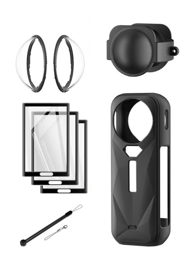 Insta360 X5 Full Protection Kit for Middle East Use - Silicone Cover, Lens Guard, Screen Protector, Dust & Shock Resistant Travel Essentials - Image 1