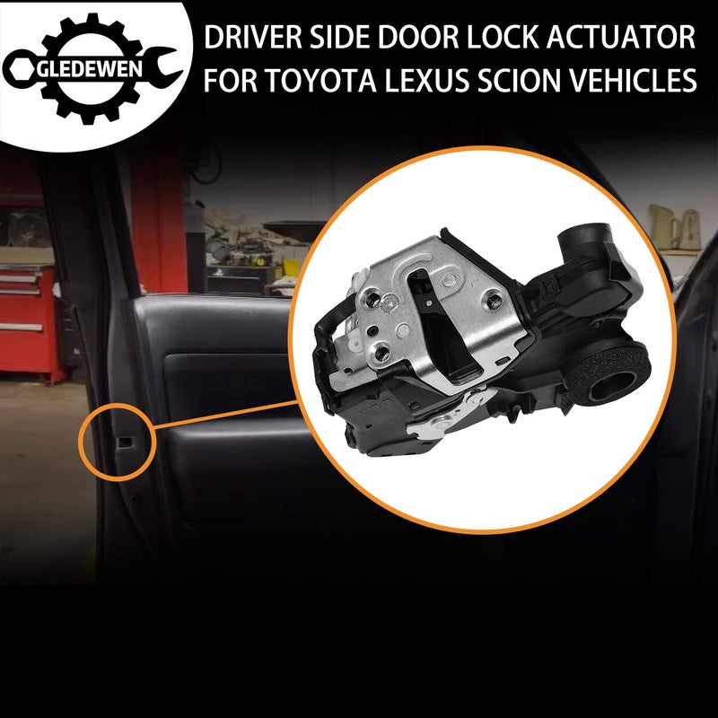 Gledewen Door Lock Actuator Motor Front Left Driver Side | for Toyota 4Runner Camry Tundra Sequoia, Lexus ES350 GS350 LS460 RX450h, Scion tC xB xD | Replaces# 69040-0C050, 69040-06180, 931-401 - Image 4