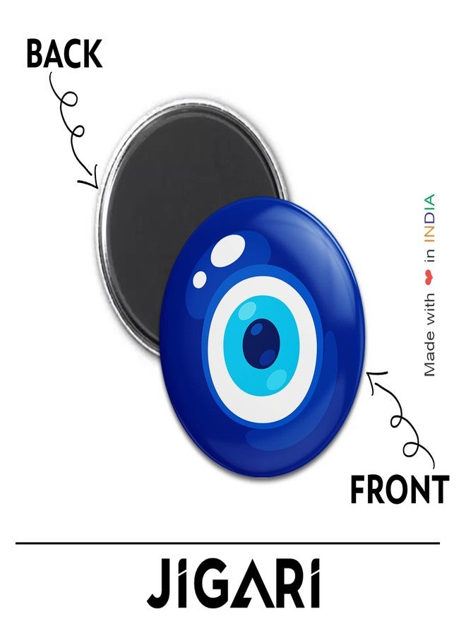 JIGARI Evil Eye Fridge Magnet | 58mm Magnet for Fridge, Wardrobe, Office Cabinet | Protective Symbol for Home, Office & Kitchen Décor | Unique Gift Idea (Evil Eye - 01 (P43)) - Image 3
