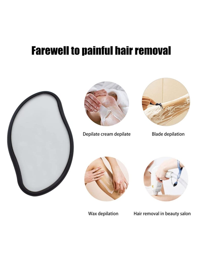 كاست ويف ممحاة شعر كريستالية حقيقية، ممحاة إزالة الشعر السحرية، أدوات إزالة شعر كريستالية غير مؤلمة، بشرة ناعمة وملساء، إزالة شعر كريستالية سريعة وسهلة للرجال والنساء (أبيض) - Image 3