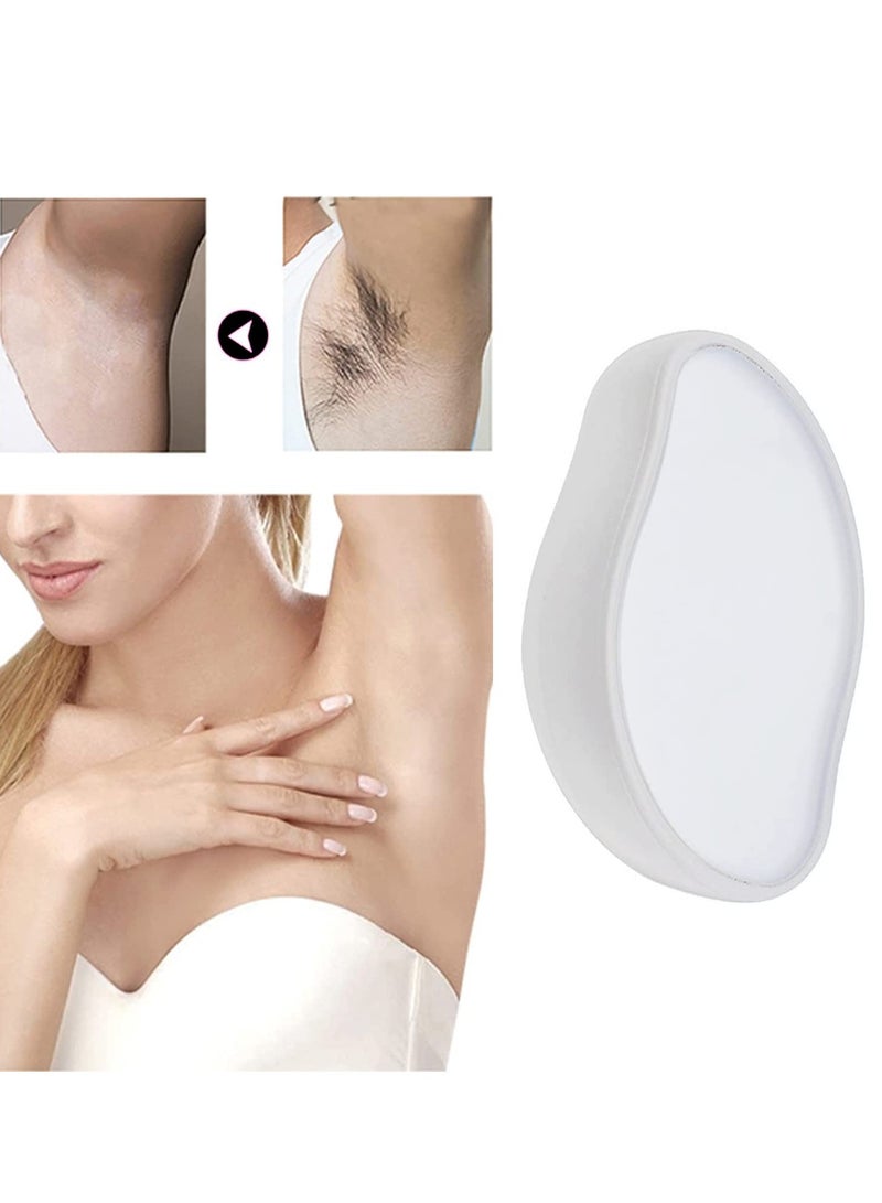 كاست ويف ممحاة شعر كريستالية حقيقية، ممحاة إزالة الشعر السحرية، أدوات إزالة شعر كريستالية غير مؤلمة، بشرة ناعمة وملساء، إزالة شعر كريستالية سريعة وسهلة للرجال والنساء (أبيض) - Image 4