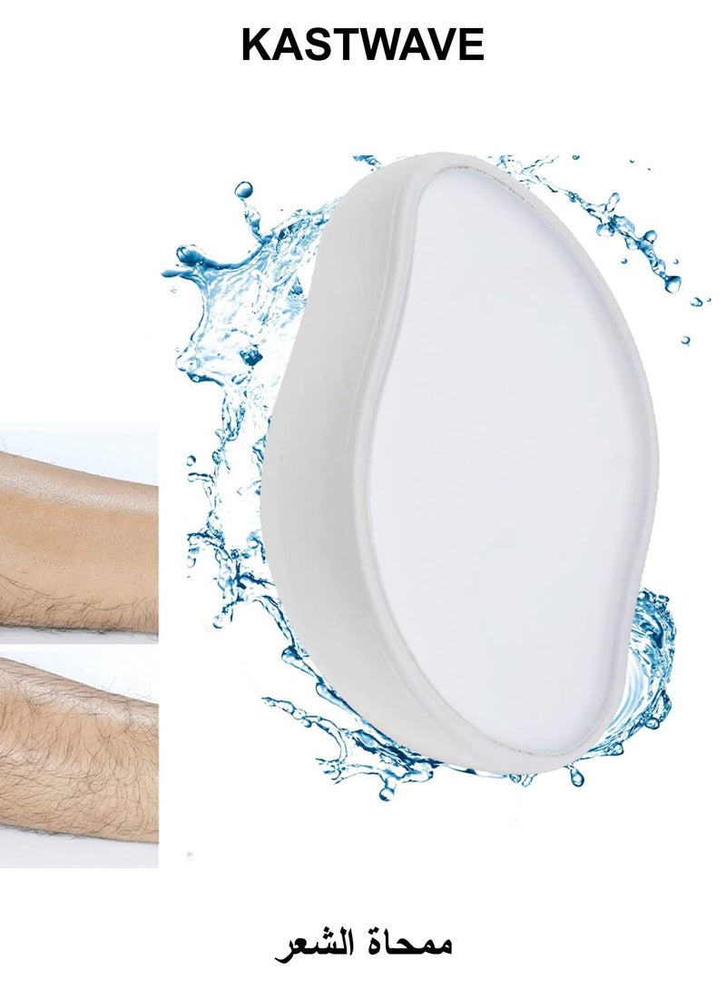 كاست ويف ممحاة شعر كريستالية حقيقية، ممحاة إزالة الشعر السحرية، أدوات إزالة شعر كريستالية غير مؤلمة، بشرة ناعمة وملساء، إزالة شعر كريستالية سريعة وسهلة للرجال والنساء (أبيض) - Image 1