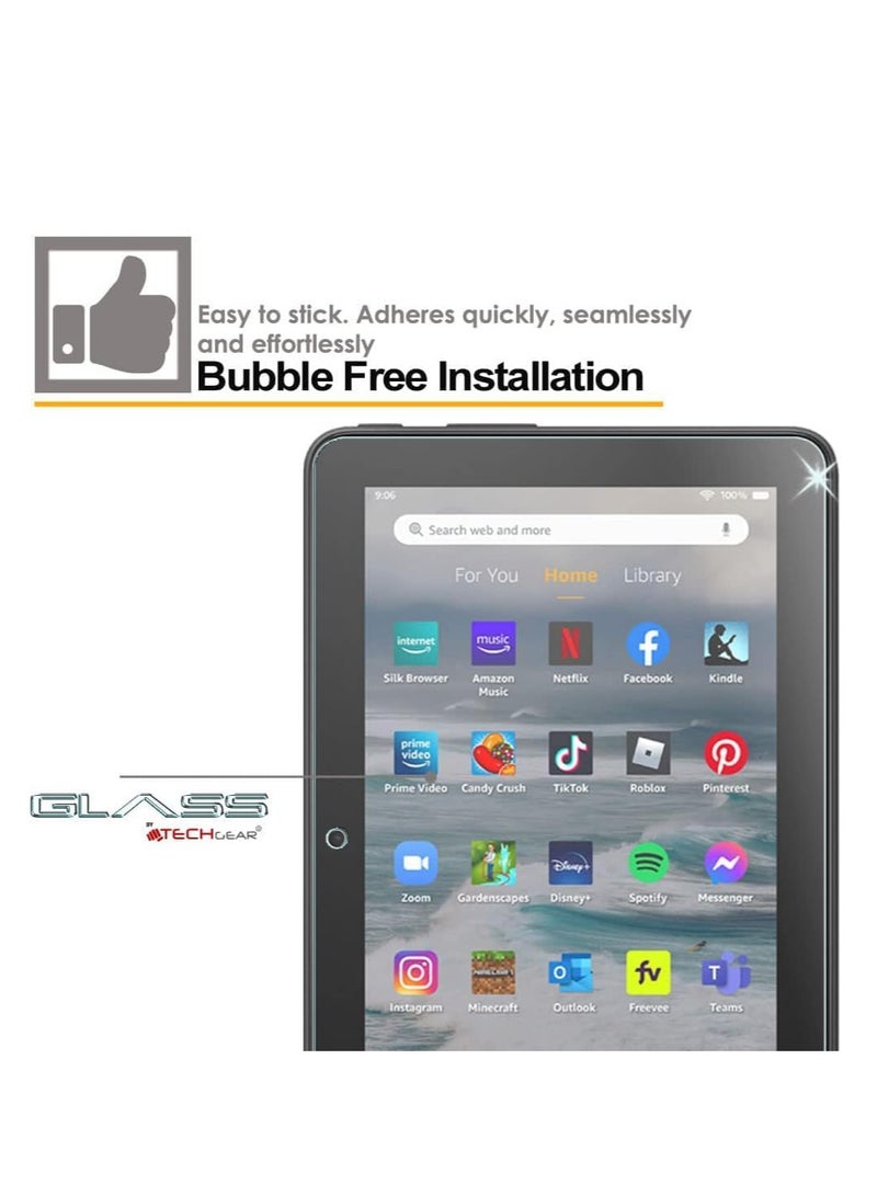 GLASS Edition fits All-New Fire 7" Tablet (2022 Release / 12th Generation) - Genuine Tempered Glass Screen Protector Cover [2.5D Round Edge] [9H] [Crystal Clarity] [Scratch-Resistant] - Image 4