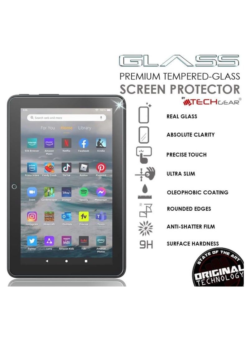 GLASS Edition fits All-New Fire 7" Tablet (2022 Release / 12th Generation) - Genuine Tempered Glass Screen Protector Cover [2.5D Round Edge] [9H] [Crystal Clarity] [Scratch-Resistant] - Image 3