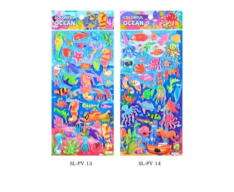 Crackles Puffy 3D Stickers for Kids - Aesthetic, Cute Foam Stickers - Craft, Self-Adhesive (Sea World - 5 Sheet Mix Design) - Image 4