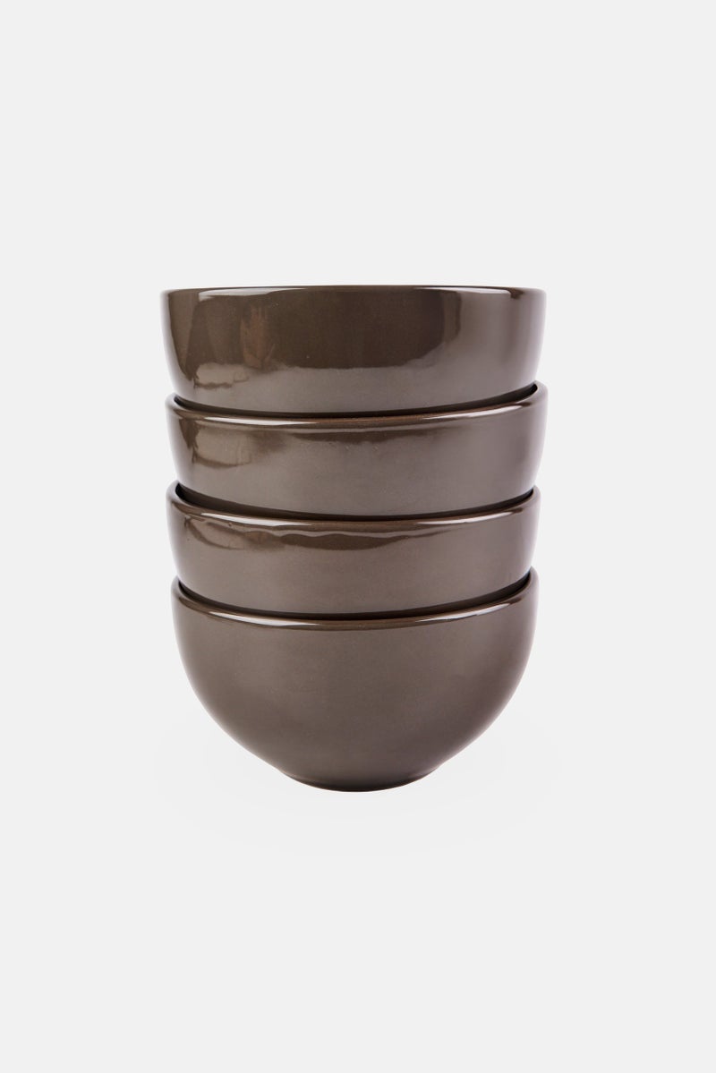 Maser 4 Pieces Round Bowl, Grey  - Image 1