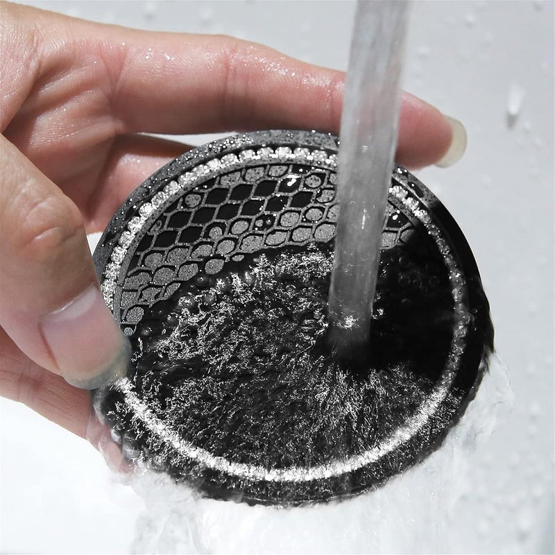 ACODABLEM 2 Pack Bling Car Cup Holder Insert Coasters, 2.75 Inch Soft Crystal Rhinestone Rubber Pad Set Round Auto Drink Coaster Car Interior Accessories (Black) - Image 4