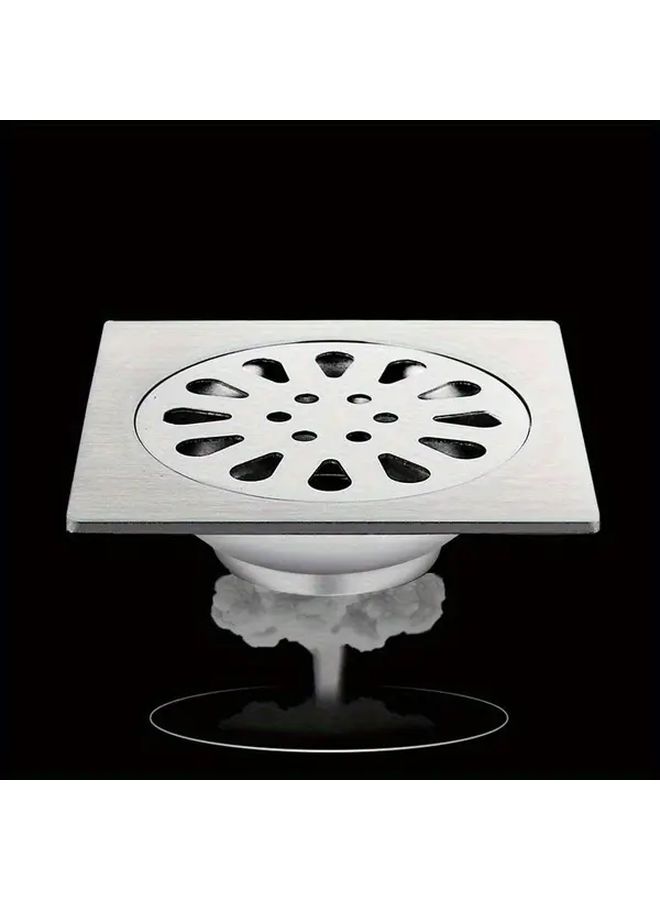 Stainless Steel Shower Drain Cover With Removable Lid Hair Catcher Filter 1pc - Image 4
