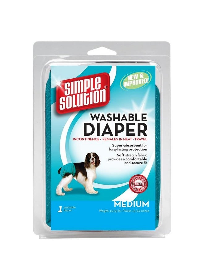 Simple Solution Female Washable Dog Diapers, Super Absorbent, Leak Proof, Soft & Comfortable (M) And Pawpaya 5 In 1 Multipurpose 100 Pull Pack Plant-Based Pet Cleaning Wipes  - Image 2