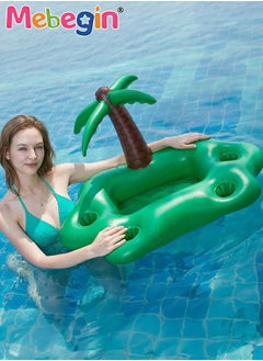 MEBEGIN 95*55*55cm Inflatable Drink Holder, Coconut Tree Drink Floats for Swimming Pool, Drink Pool Floats with 4 Cup Holders and 1 Groove, Creative Pool Toys, Multifunctional Floating Drink Holder for Summer Beach Leisure and Party Decoration  - Image 2