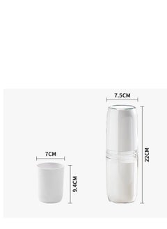 Golden 4-in-1 Travel Mouthwash Cup Brushing Cup Multi-functional Portable Travel Dental Set Dental Jar Toiletry Storage Box Set  - Image 2
