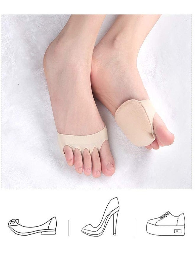 Yctze Forefoot Pad, Yctze 2 Pairs Soft Elastic High Heeled Shoes Forefoot Pad Stress Forefoot Patch (Skin Color) - Image 2