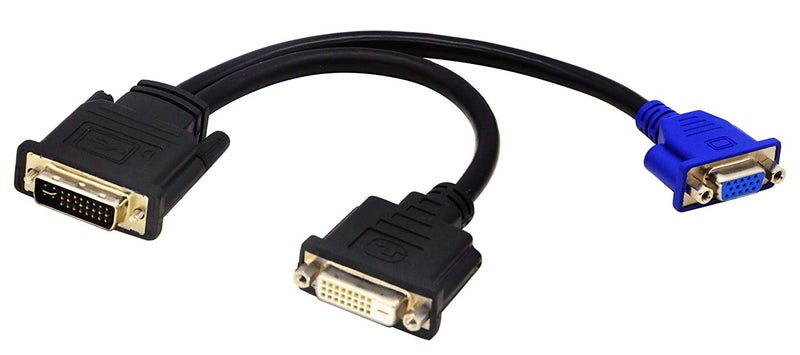 zdyCGTime Wyse 10 Inch DVI-I to DVI-D and VGA Y Splitter Cable - Dual Monitor Compatible with Dell OptiPlex GX620 SC280 and More - Image 3