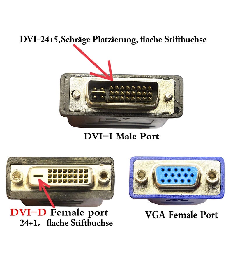 zdyCGTime Wyse 10 Inch DVI-I to DVI-D and VGA Y Splitter Cable - Dual Monitor Compatible with Dell OptiPlex GX620 SC280 and More - Image 2