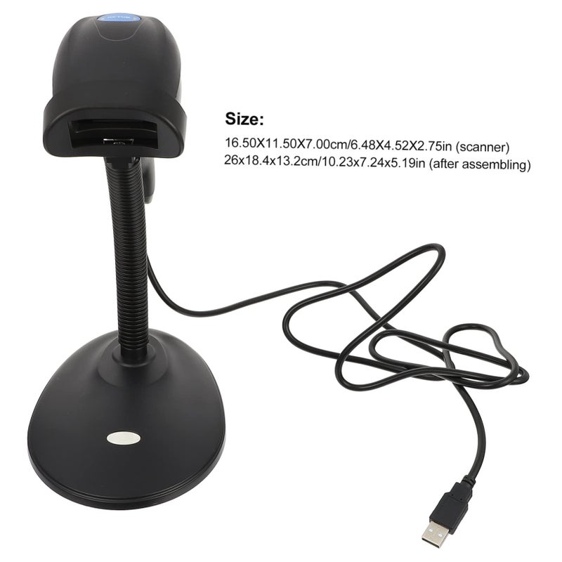 ماسح الباركود اليدوي المضاد للصدمات مع حامل USB لإدارة الجرد في محلات السوبر ماركت - Image 3