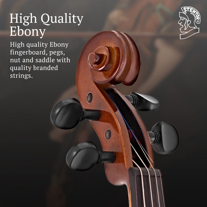 Stentor, 4-String Violin, Brown, 1/2 (1500 - Image 4