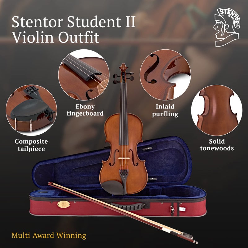 Stentor, 4-String Violin, Brown, 1/2 (1500 - Image 2