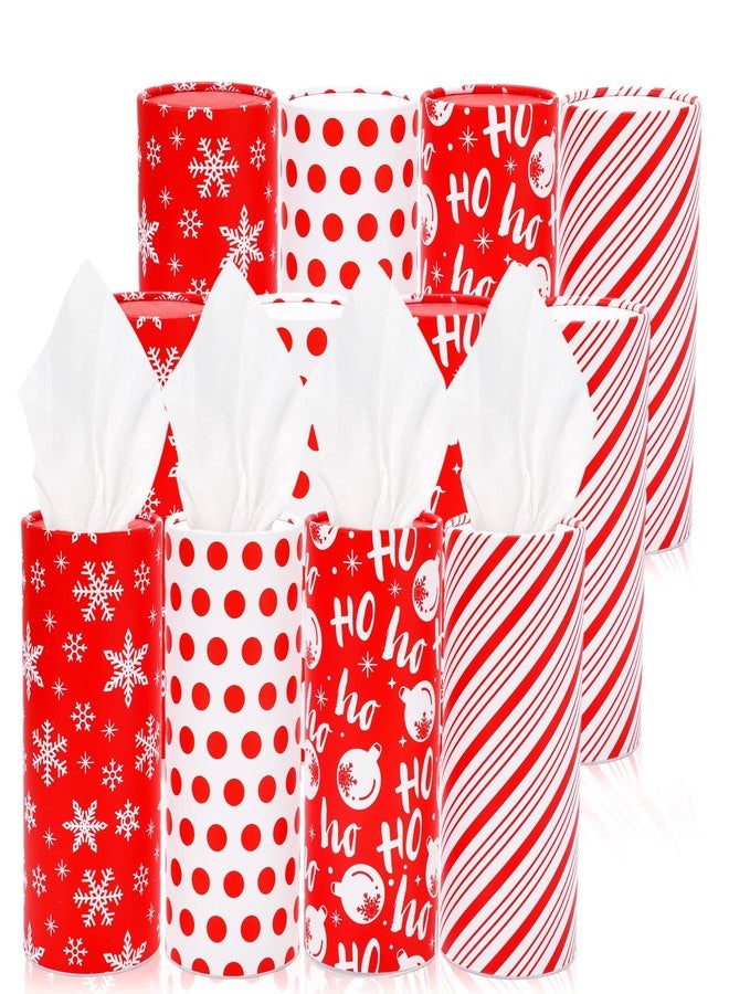 وولاين مجموعة مناديل ورقية للسيارة من والين، عبوة من 12 قطعة، بتصميمات عيد الميلاد، تتضمن مناديل ورقية للوجه، وكرة عيد الميلاد الشتوية، وندفة ثلج، ونمط مموج، وأنابيب مناديل للسفر، لتزيين السيارة والمنزل. - Image 1