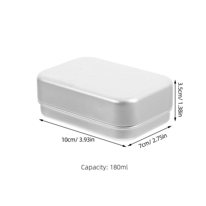Luxshiny 2pcs Travel Bar Soap Case Aluminum Metal Soap Holder With Lid 180ml Portable Container For Bathroom Gym Outdoor - Image 3