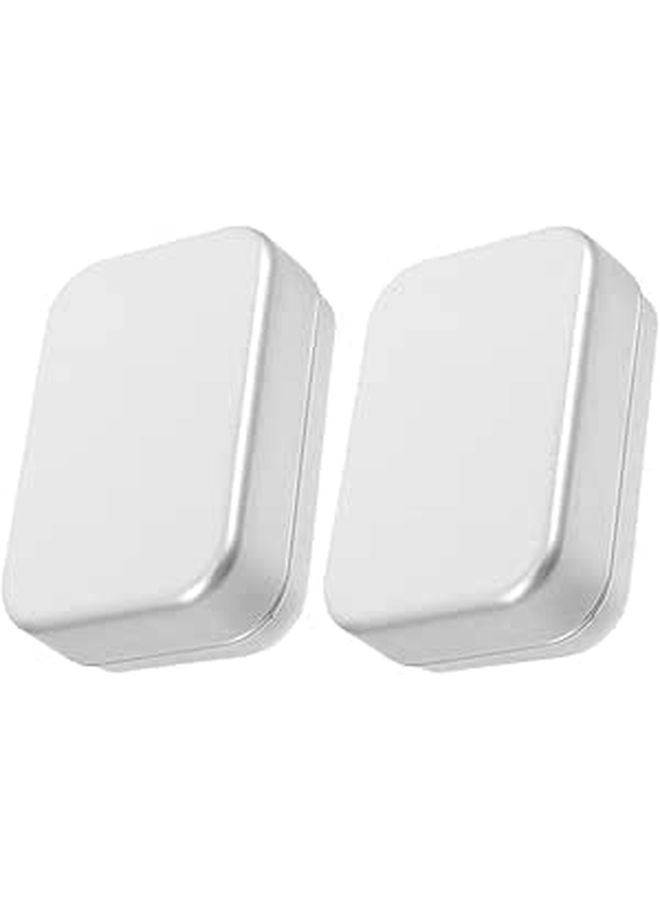 Luxshiny 2pcs Travel Bar Soap Case Aluminum Metal Soap Holder With Lid 180ml Portable Container For Bathroom Gym Outdoor - Image 1