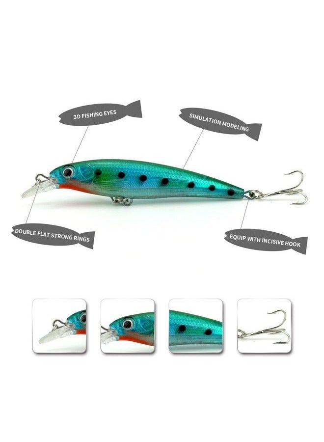 Generic 10-Piece 11cm 13.4g Minnow Lure Set - Durable, High-Performance Hard Bait for Anglers  - Image 3