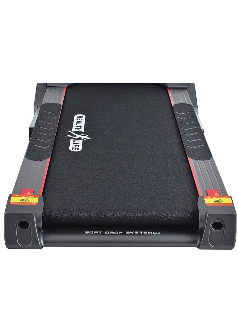 Health Life - V3000M Multi-function Motorized Treadmill DC Motor 3.0HP With Personal Scale -120 KG, Black/Grey - Image 1
