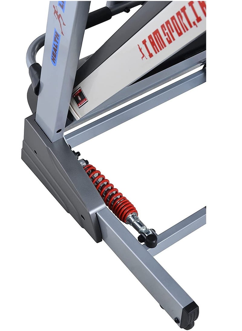Health Life - V3000M Multi-function Motorized Treadmill DC Motor 3.0HP With Personal Scale -120 KG, Black/Grey - Image 1