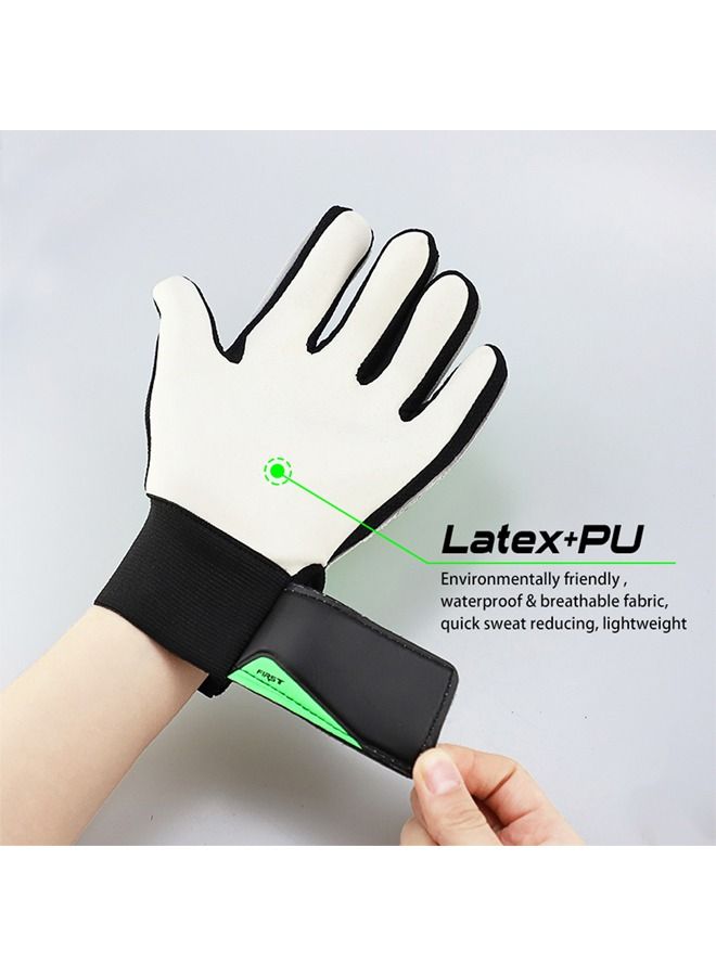 Best Football Glove Goalkeeper Shock-absorbent Wear-resistance Glove Goalkeeper Breathable Adjustable Protective Gear for Children Teens Size 7  - Image 3