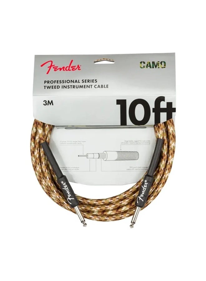 Fender 10Ft Professional Series Tweed Instrument Desert Camo Guitar Cable