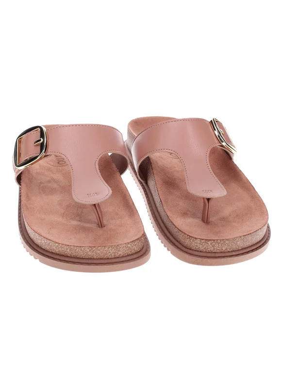 Beira Rio Beira Rio Ladies Flat Sandals Nude | Made In Brazil
