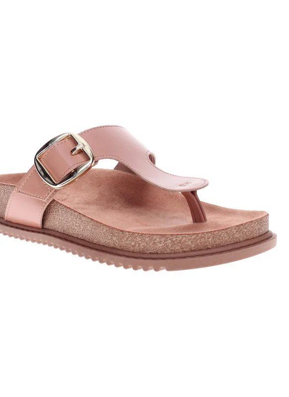 Beira Rio Beira Rio Ladies Flat Sandals Nude | Made In Brazil