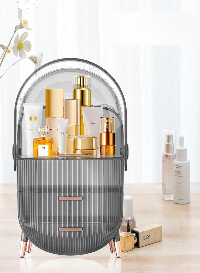 BLURISM Cosmetic Storage Organizer,Large Skin Care Organizer with Lid Cosmetic Display Case,Lipstick Organizer with Clear Lid,Makeup Organizer Storage Box,Dresser Vanity Case - Image 1