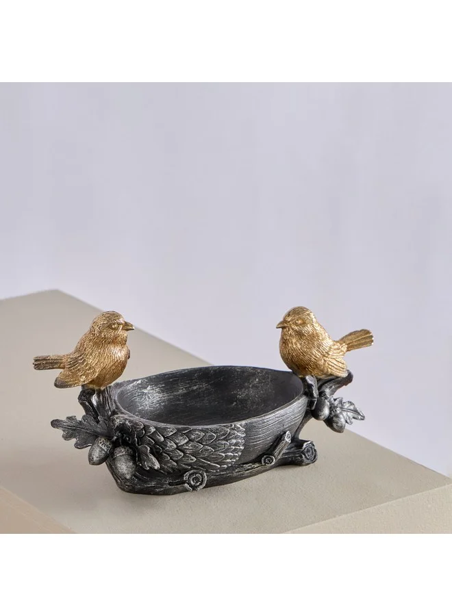هوم بوكس طبق زخرفي على شكل طائر الرين من البولي ريزن  ×  ×  سم