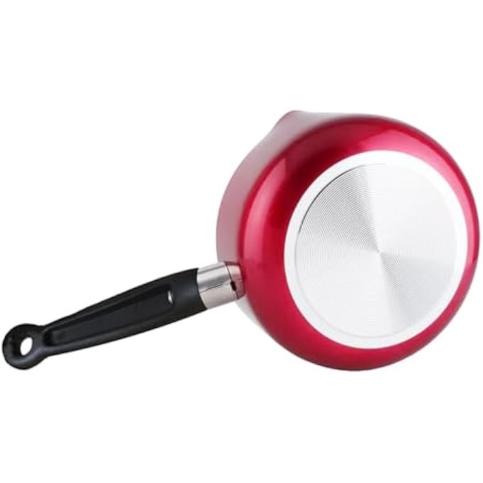 rayihni Sonex Non Stick Milk Pan Teflon Non Stick Coat Even Heat Distribution Easy Pouring With Spout  Ergonomic Handle Ideal As Coffee Pot Tea Pot Milk Pot  A Saucepan Pink 16Cm 15 Liters - Image 4