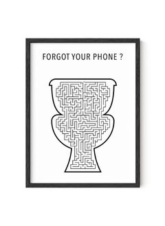 HAUS AND HUES Funny Bathroom Wall Art and Restroom Decor, 12x16in, Unframed (Toilet)