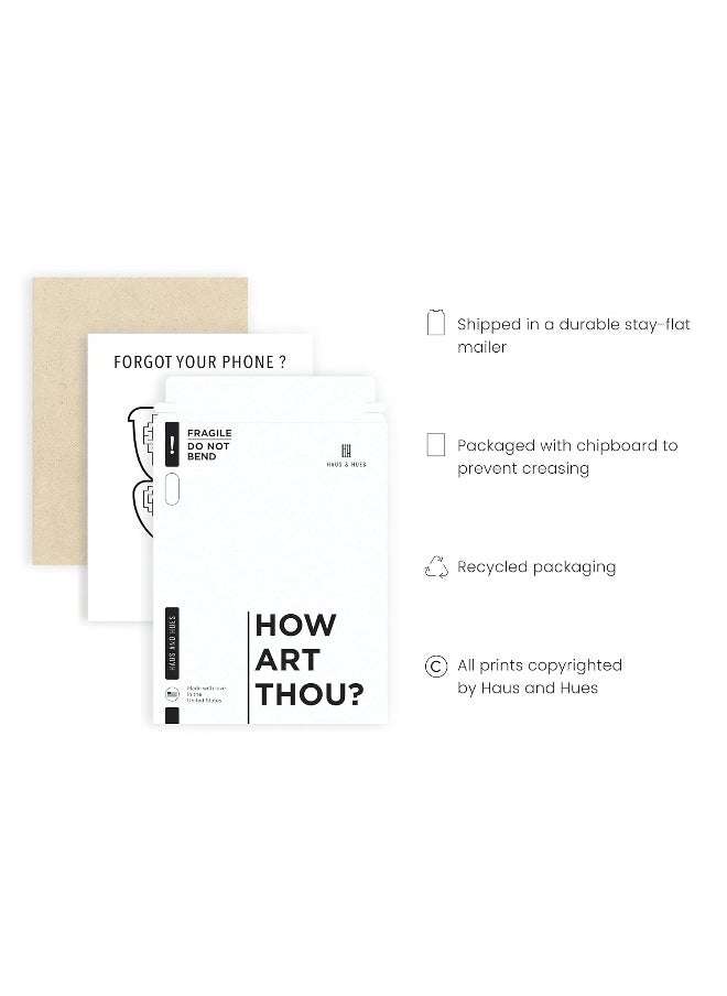 Home Trove - HAUS AND HUES Funny Bathroom Wall Art and Restroom Decor, 12x16in, Unframed (Toilet) - Image 1