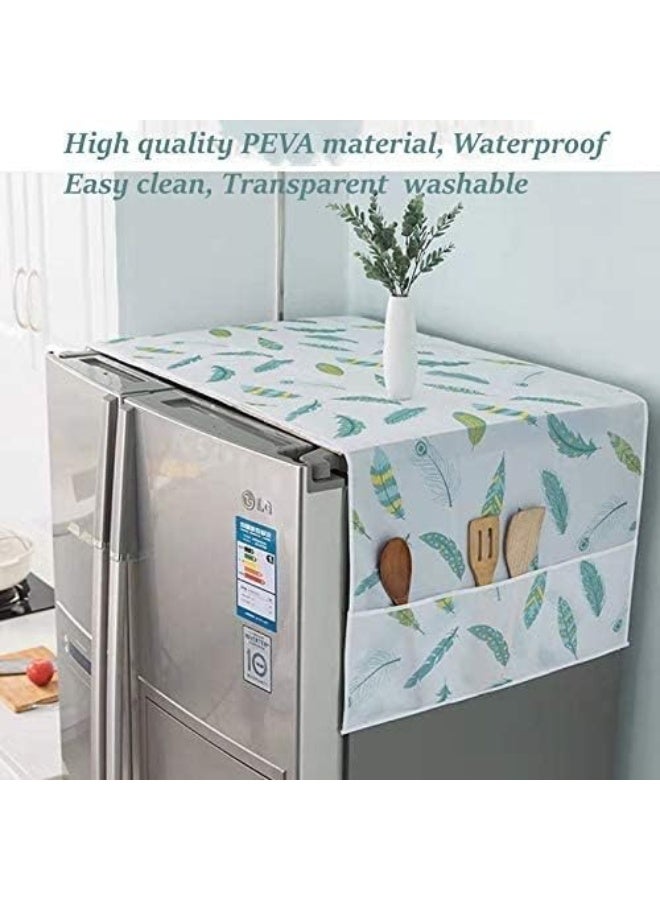 Refrigerator Dust Cloth,multipurpose Proof Cover Washing Machine Waterproof Cover With Storage Pockets Bags,for Oven,dishwasher,kitchen Appliances - Assorted - Image 4
