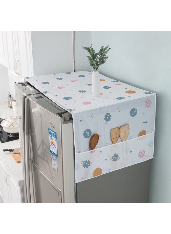 Refrigerator Dust Cloth,multipurpose Proof Cover Washing Machine Waterproof Cover With Storage Pockets Bags,for Oven,dishwasher,kitchen Appliances - Assorted - Image 2