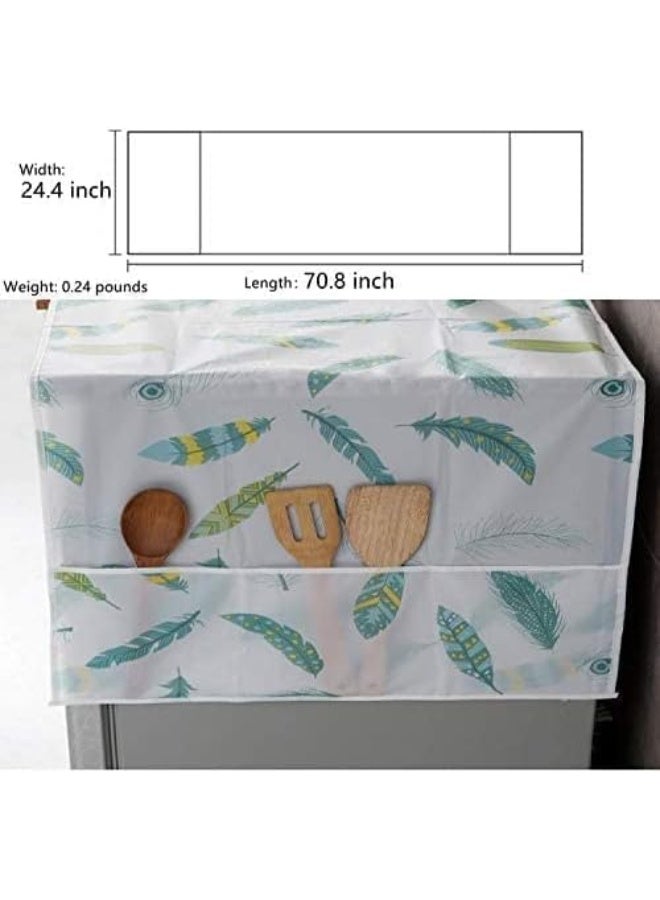 Refrigerator Dust Cloth,multipurpose Proof Cover Washing Machine Waterproof Cover With Storage Pockets Bags,for Oven,dishwasher,kitchen Appliances - Assorted - Image 3
