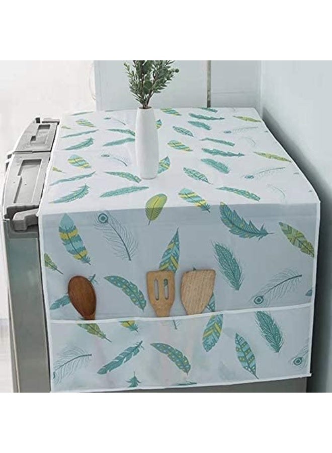 Refrigerator Dust Cloth,multipurpose Proof Cover Washing Machine Waterproof Cover With Storage Pockets Bags,for Oven,dishwasher,kitchen Appliances - Assorted - Image 5