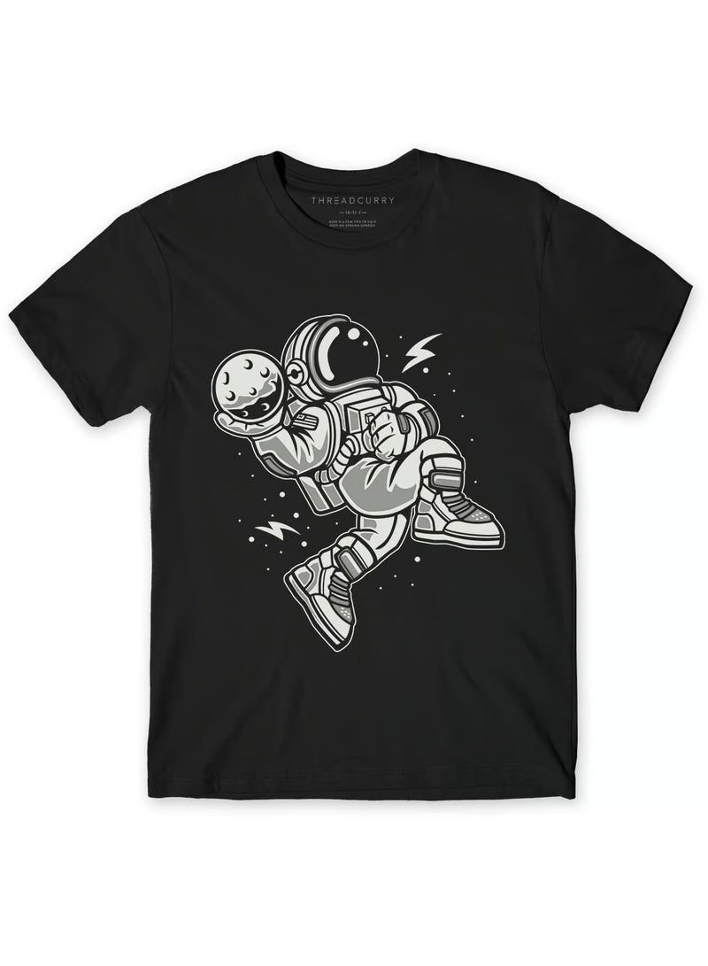 THREADCURRY THREADCURRY Space Astronaut Fun Comic & Funny Creative Cotton Graphic Printed Tshirt for Boys  - Image 1
