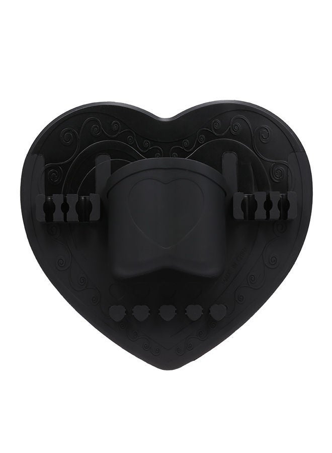 NIBEMINENT Heart Silicone Makeup Drying Rack Cosmetic Brush Holder Bathroom Accessories Organizer - Image 1