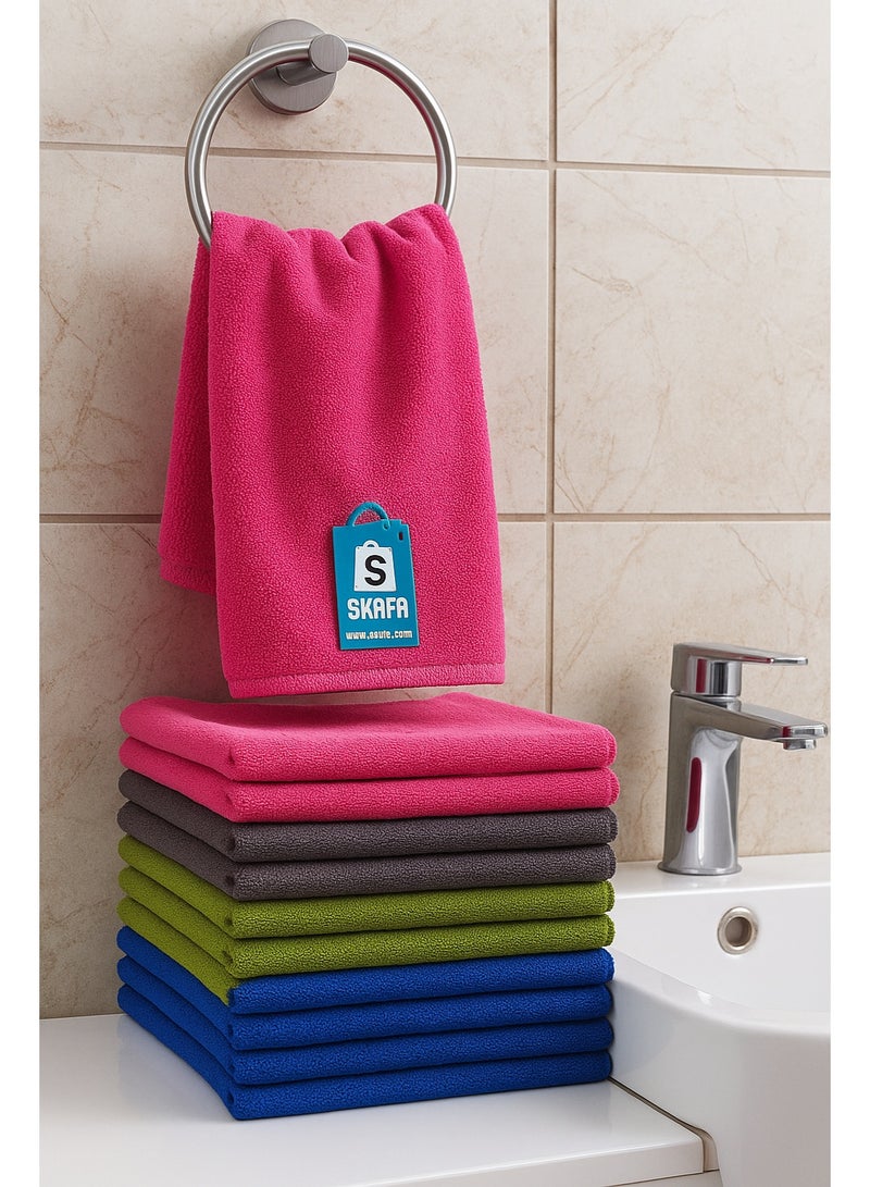 SKAFA Microfiber Cleaning Cloth | 40 X 30 CM Ultra Absorbent Towels | Premium Microfiber Towels for House, Kitchen, Windows, Cars & More (Multi-Colors) - Image 4