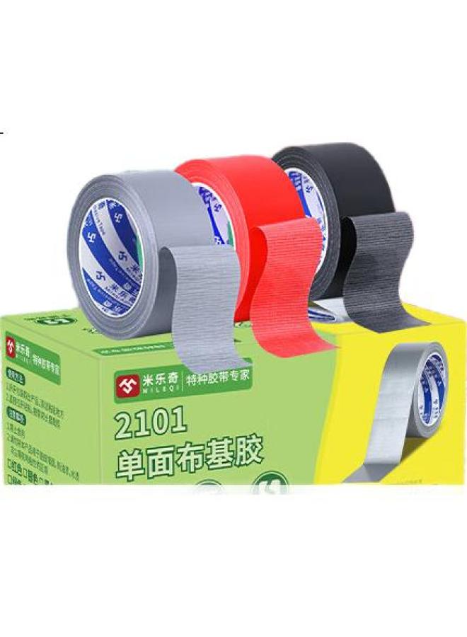 Miloch Milaiqi 2101 Strong Adhesive Single-Sided Cloth Tape, Suitable For Tarp Repair, Carpet Fixing, Heavy Object Binding, Waterproof And Wear-Resistant, Black - 48Mm Wide * 25 Meters Long [5 Rolls] - Image 1