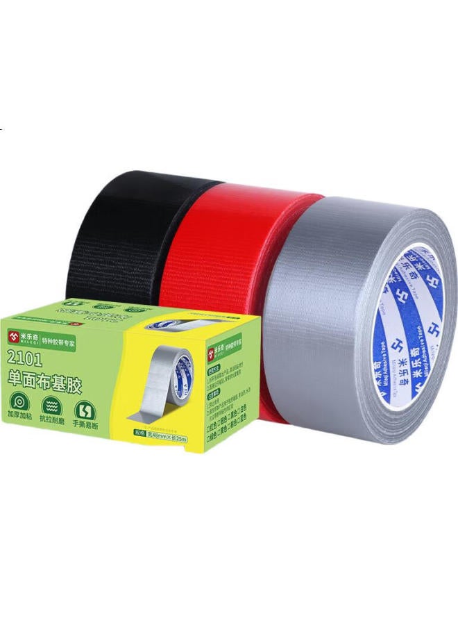 Miloch Milaiqi 2101 Strong Adhesive Single-Sided Cloth Tape, Suitable For Tarp Repair, Carpet Fixing, Heavy Object Binding, Waterproof And Wear-Resistant, Black - 48Mm Wide * 25 Meters Long [5 Rolls] - Image 2